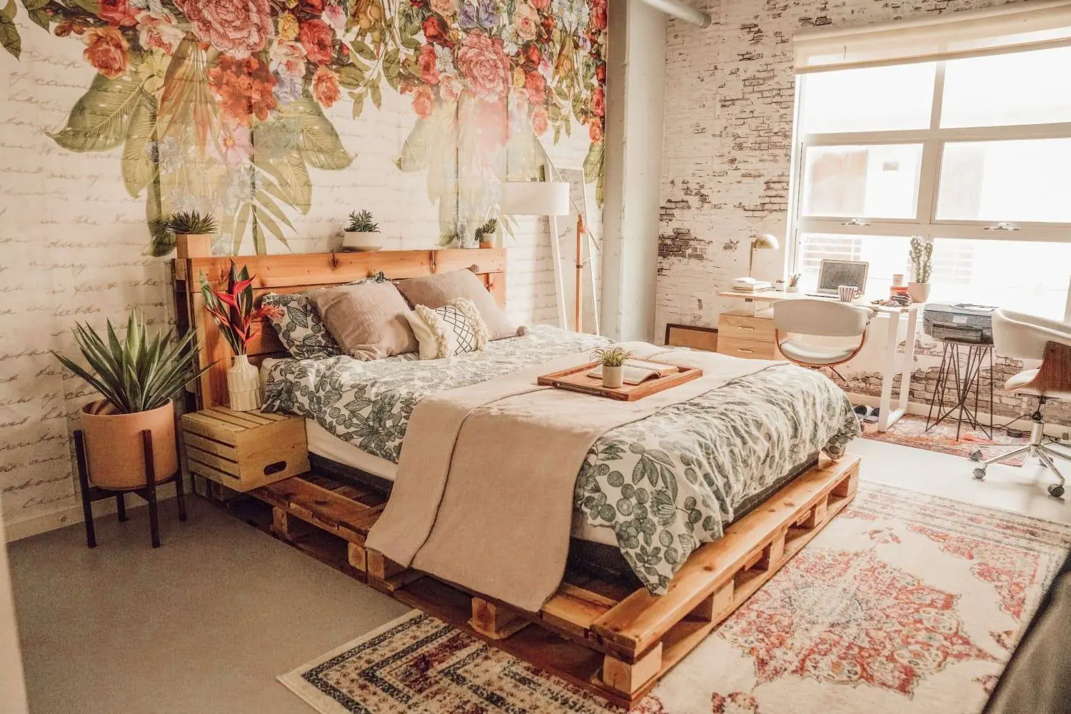 Ý tưởng trang trí phòng ngủ nhỏ cho nữ phong cách vintage