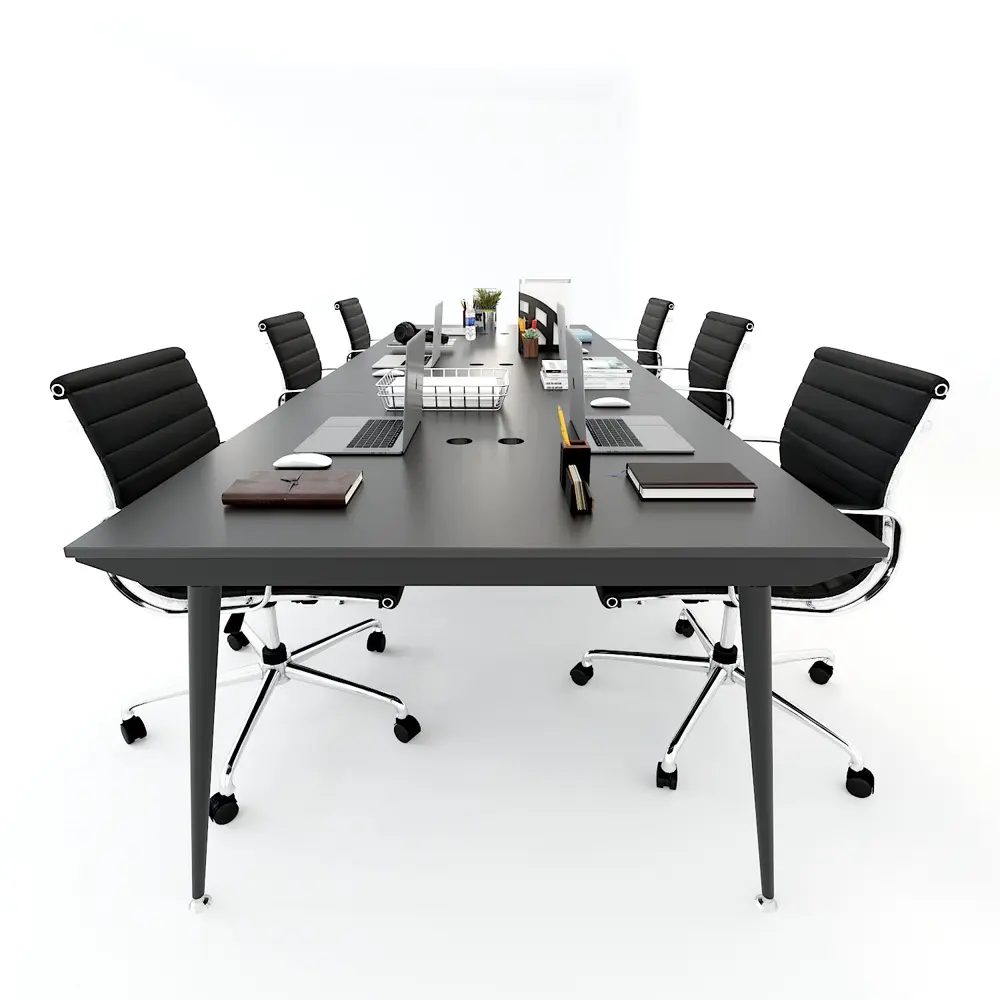 Thiết kế cụm bàn làm việc 6 người hình chữ nhật linh hoạt, giúp nâng cao hiệu quả công việc