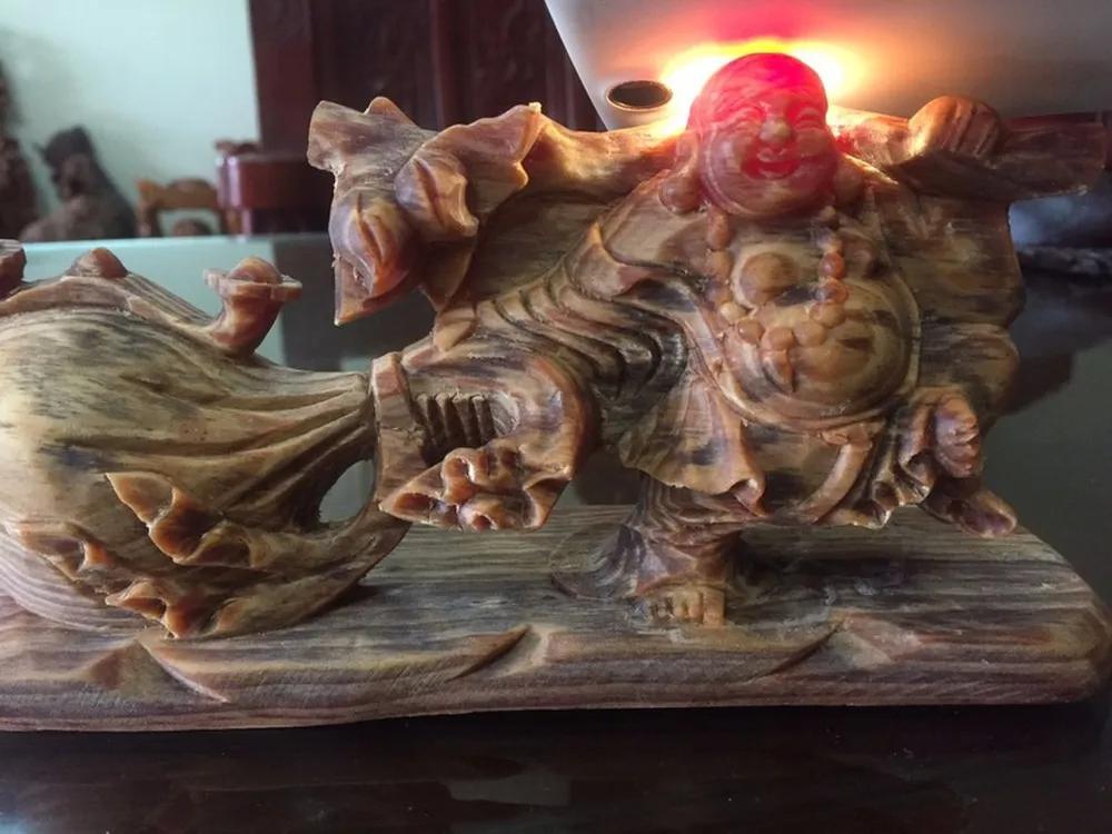 Tượng Phật Di Lặc gỗ huyết long 