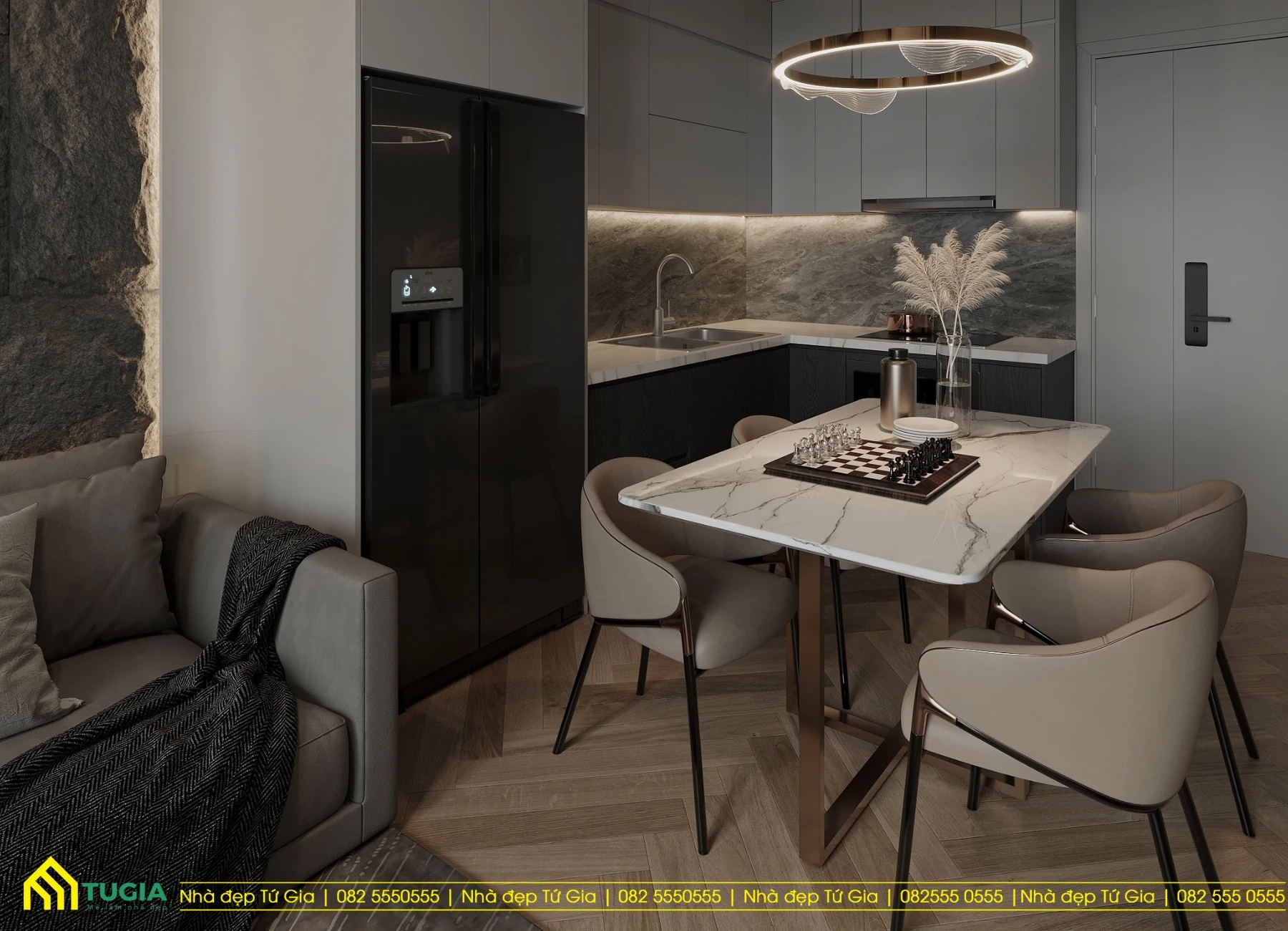Thiết kế nội thất chung cư căn hộ Studio Vinhomes