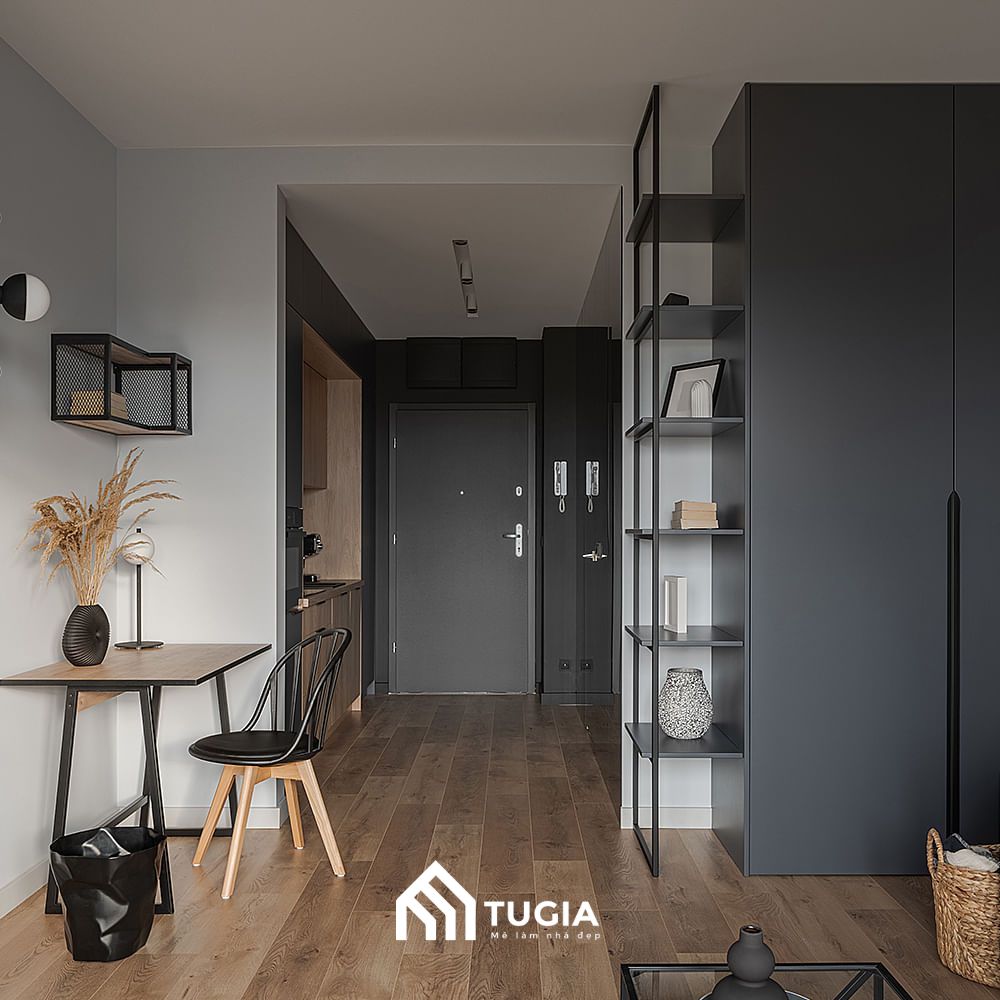 Ưu tiên những phong cách thiết kế có sự tối giản cho căn hộ studio 35m2