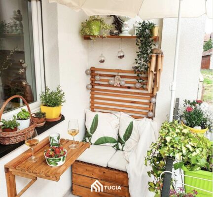 Thiết kế ban công chung cư với đồ handmade giúp tối ưu chi phí mà vẫn tạo nên nét thêm mỹ cần có