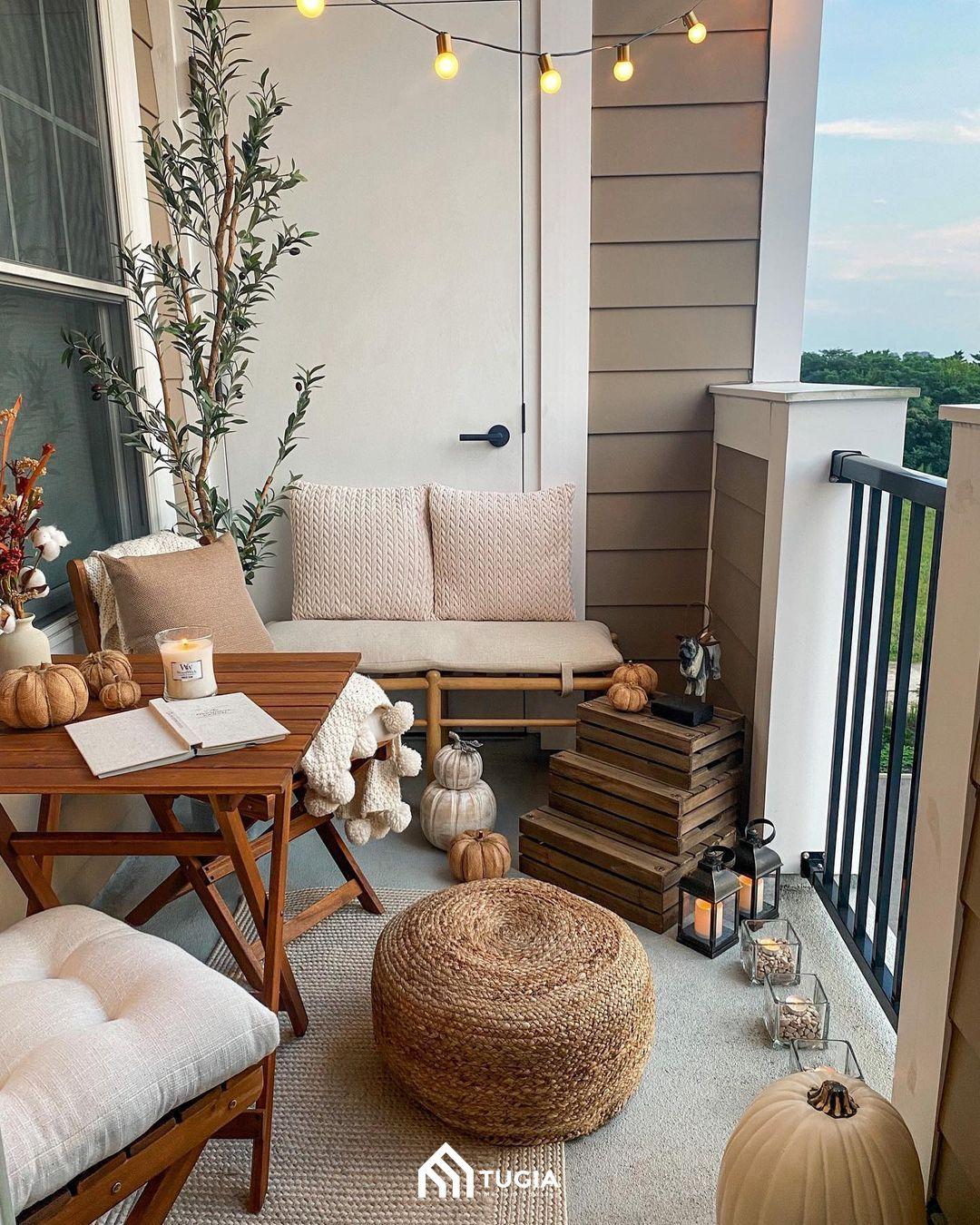 Decor một góc ban công bằng những đồ handmade độc đáo giúp bạn thỏa sức sáng tạo