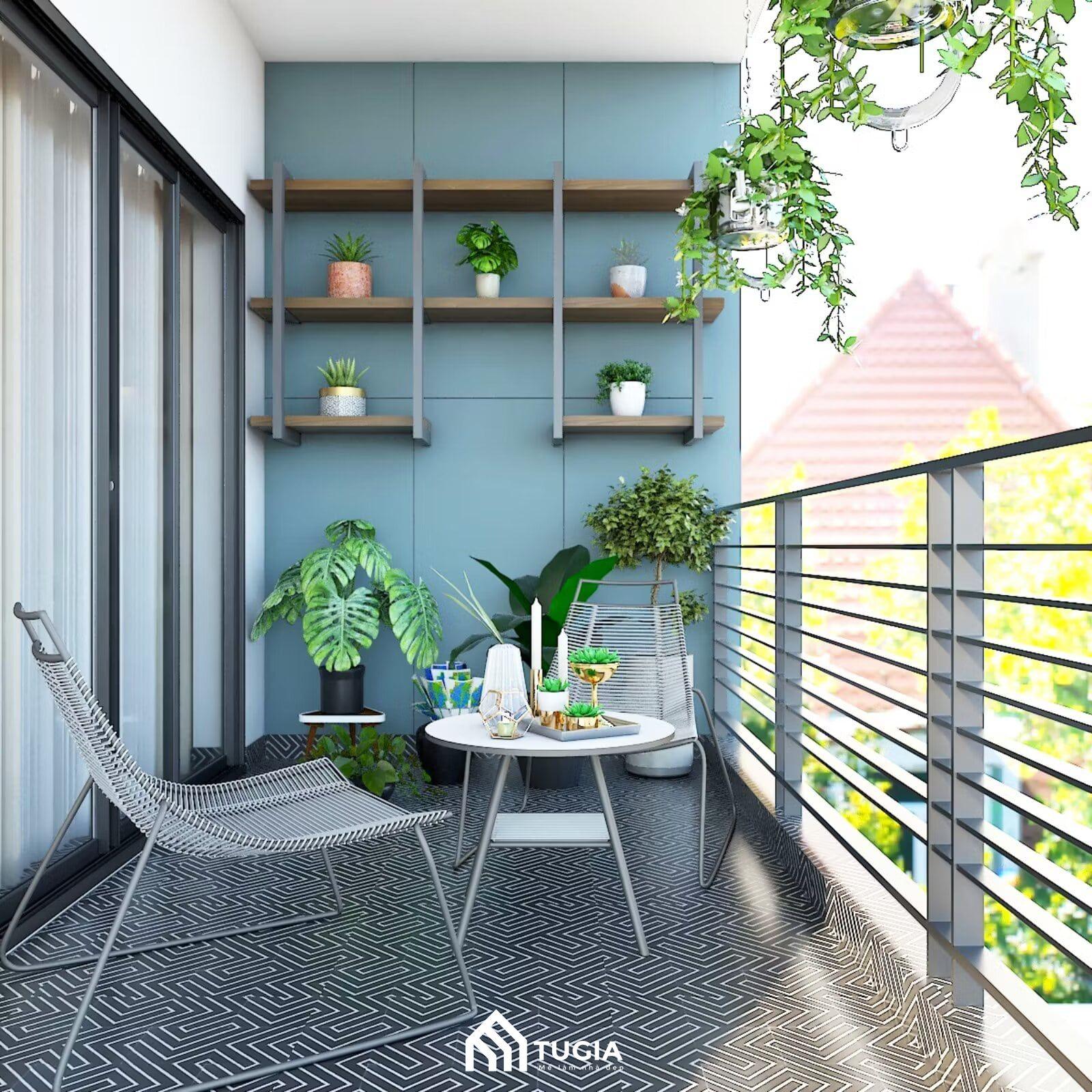 Nội thất Tứ Gia rất quan tâm đến yếu tố phong thủy khi thiết kế ban công chung cư đẹp