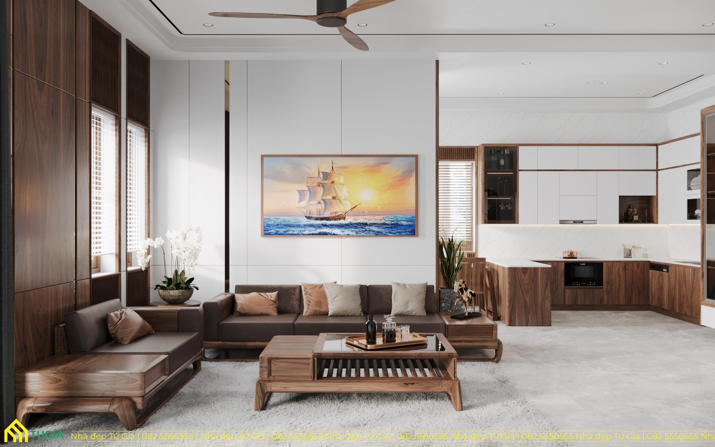 Kiểu dáng, kích thước nội thất gỗ óc chó