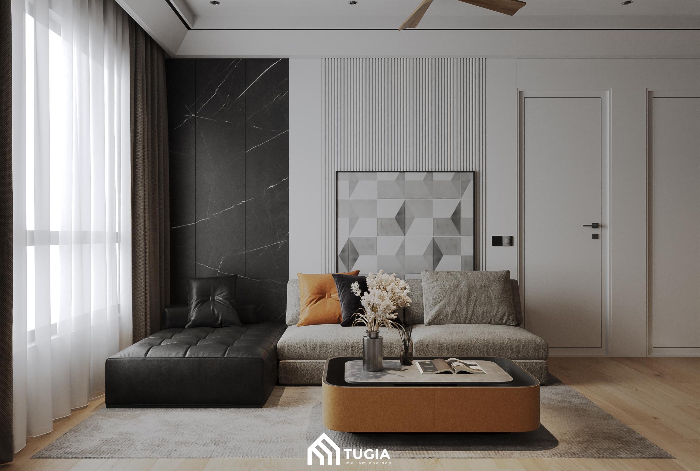 Bàn thờ được thiết kế dạng treo để giúp tối ưu diện tích mà vẫn thể hiện được lòng tôn kính