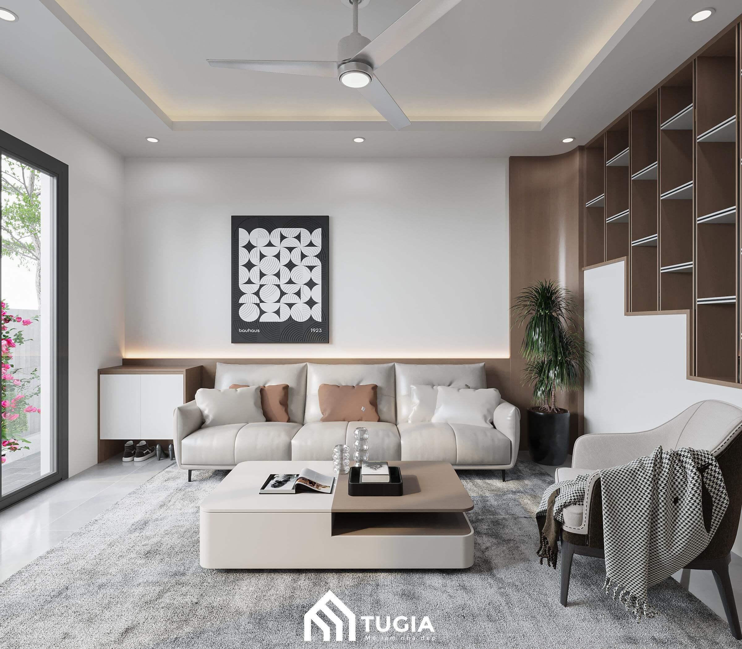Mẫu nhà cấp 4 được nâng nền cao thoáng đãng và sạch sẽ hơn