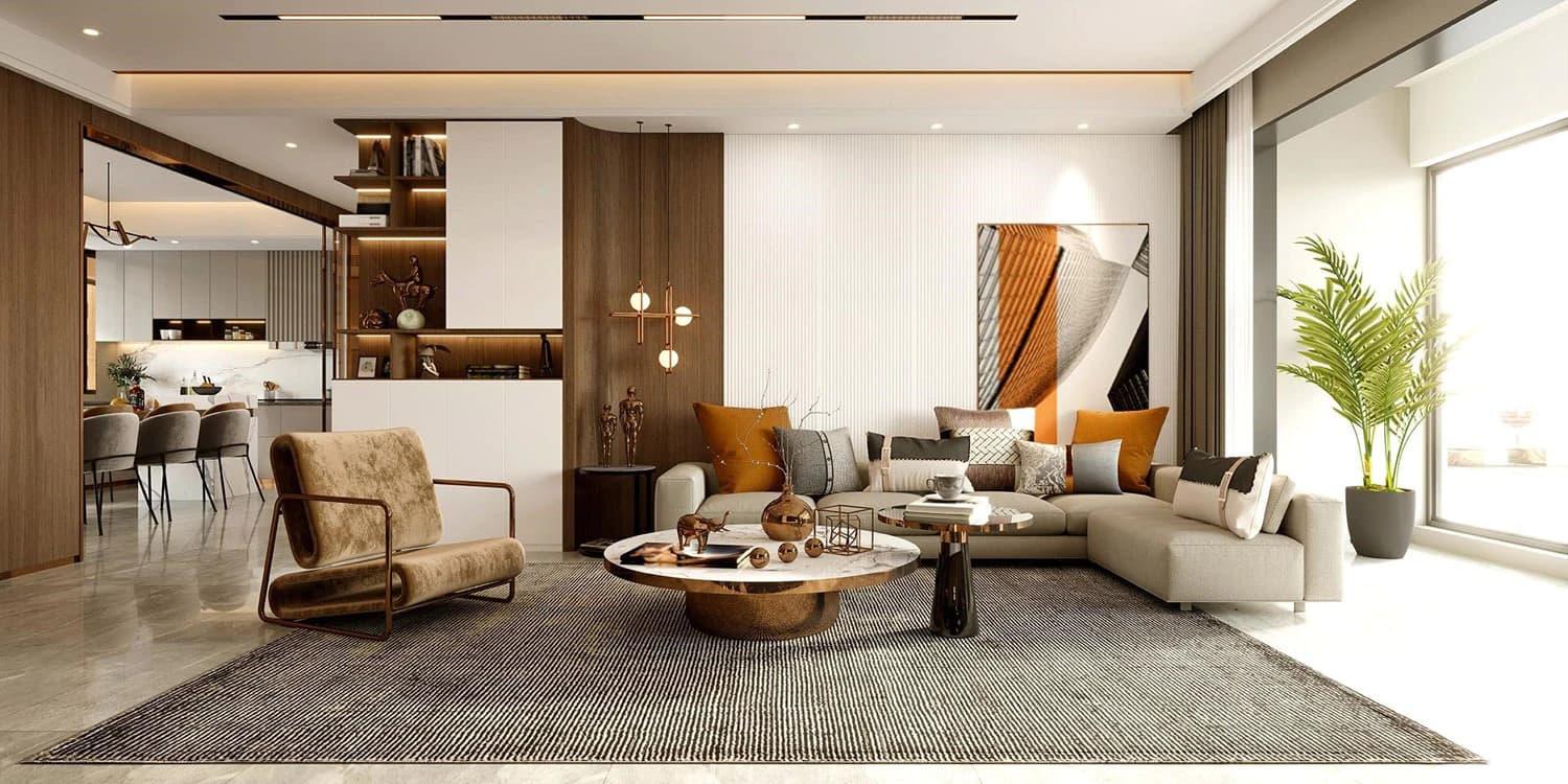 Nội thất có thiết kế vuông vắn, không có nhiều chi tiết rườm rà mang đến sự sang trọng, nhẹ nhàng