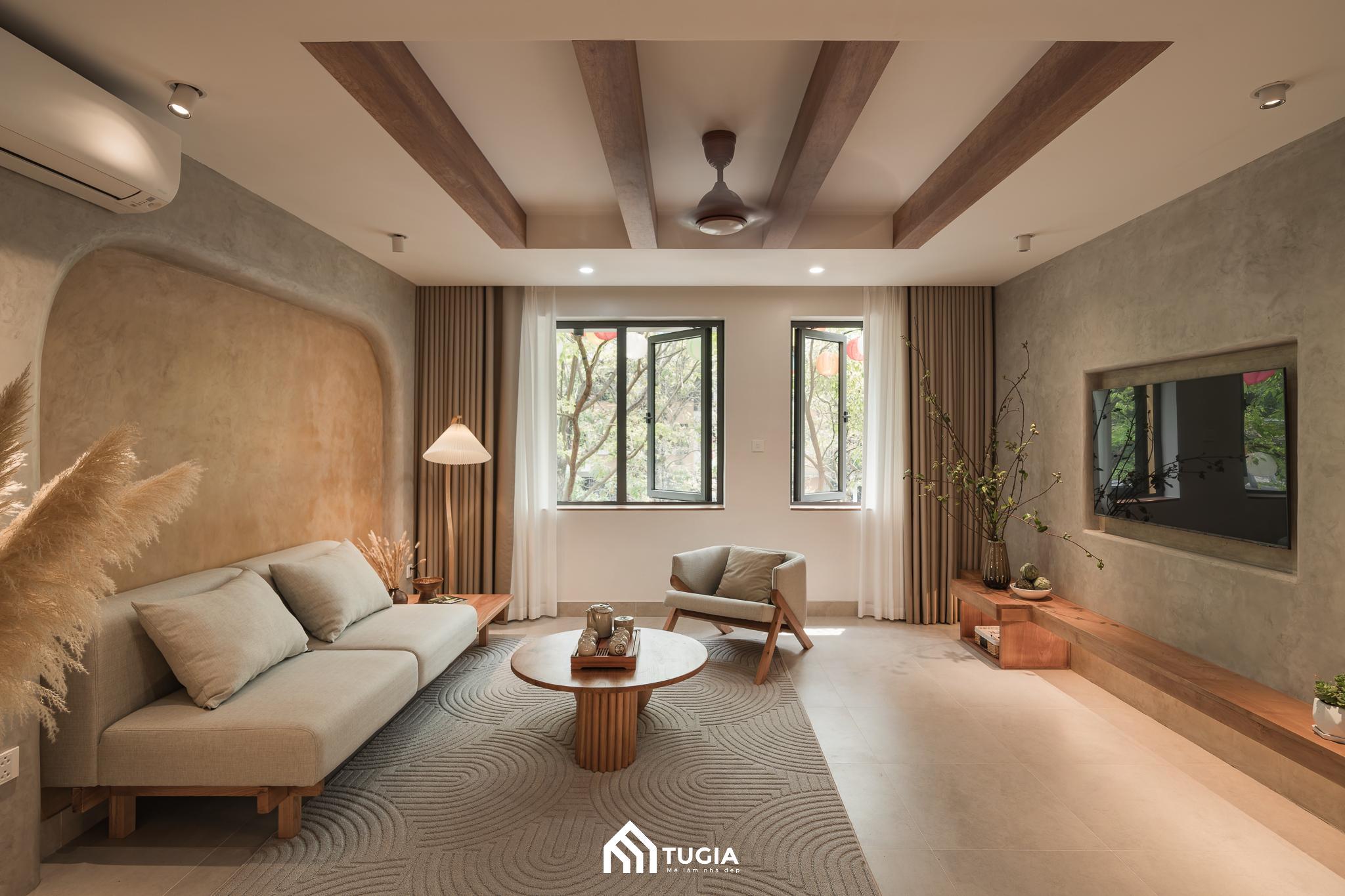 Mẫu cải tạo nhà phố theo phong cách Wabi Sabi mộc mạc mà tinh tế