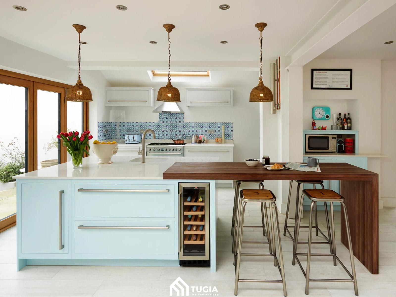 Mẫu nhà bếp decor đơn giản, hiện đại