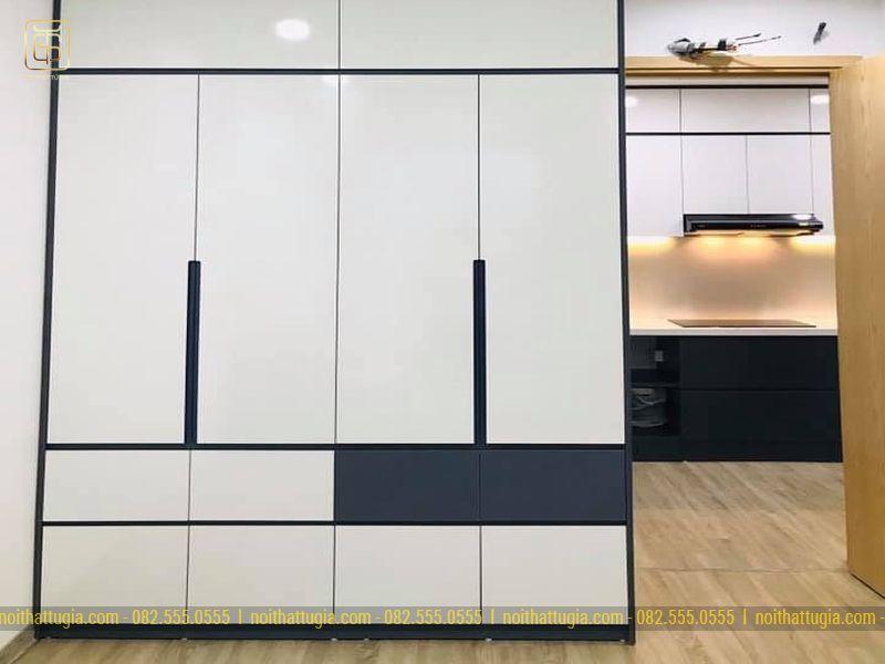 Hệ cánh tủ các chi tiết được lắp đặt chỉnh chu