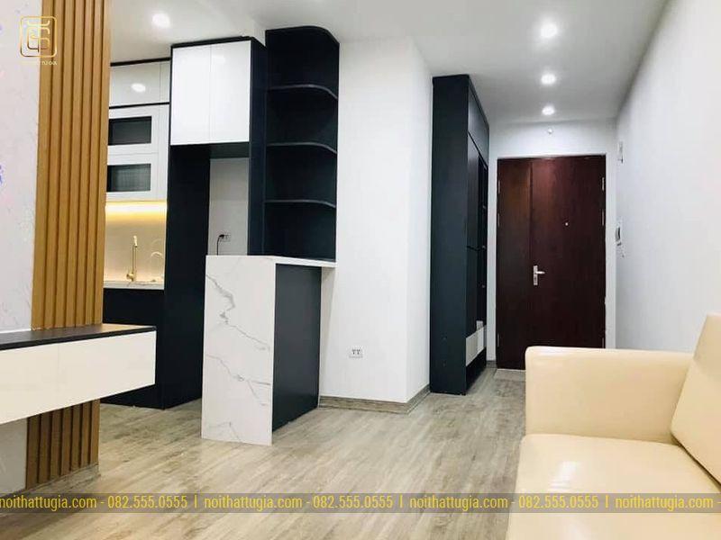 Nôi thất được Nội thất Tứ Gia bố trí và lắp đặt đảm bảo công năng và tính thẩm mỹ