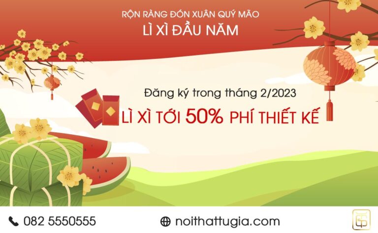 Lì xì đầu năm khi thiết kế nội thất