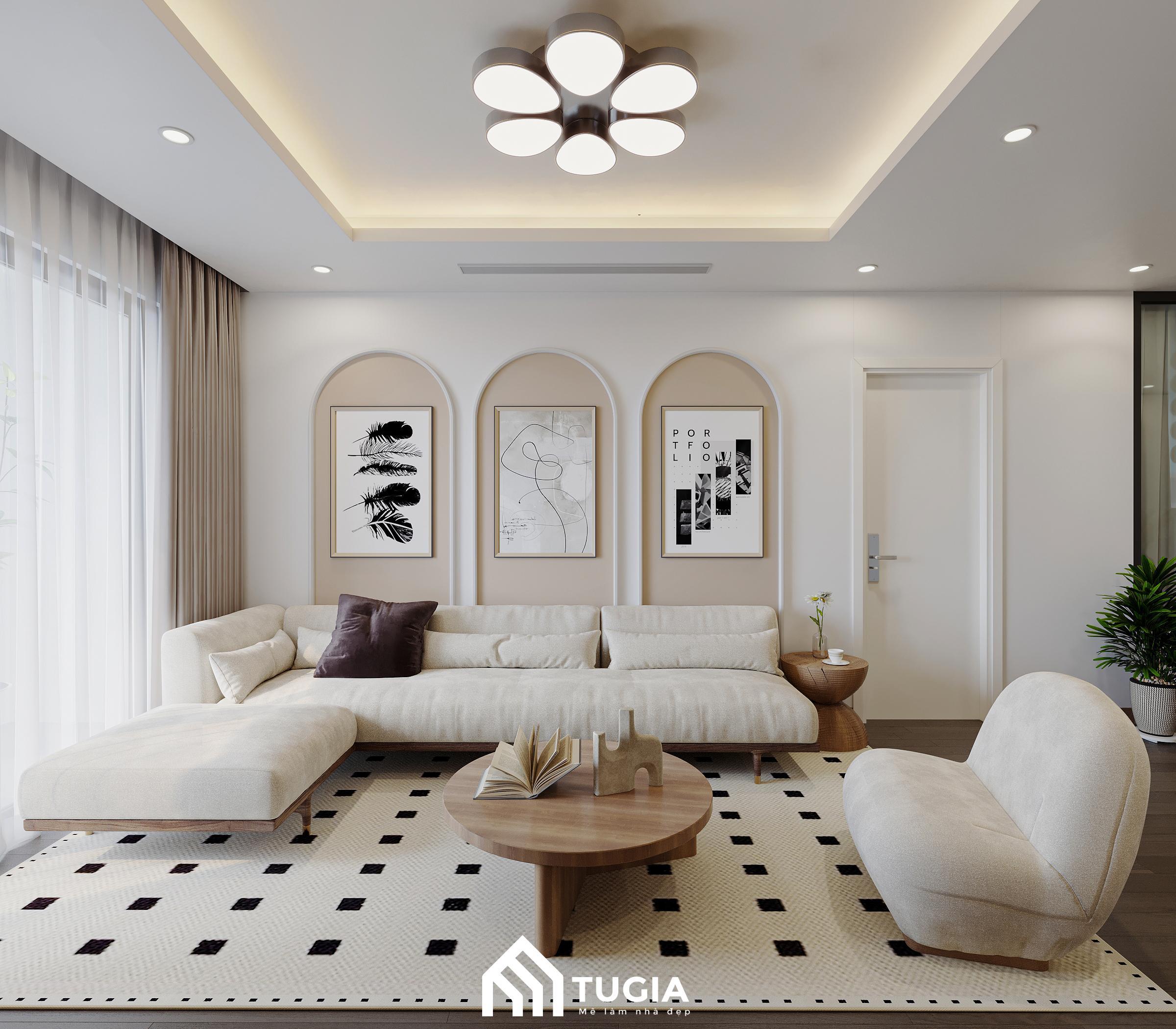 Quy luật cân bằng đối xứng trong thiết kế nội thất là cách bố trí hai đồ nội thất đối diện nhau
