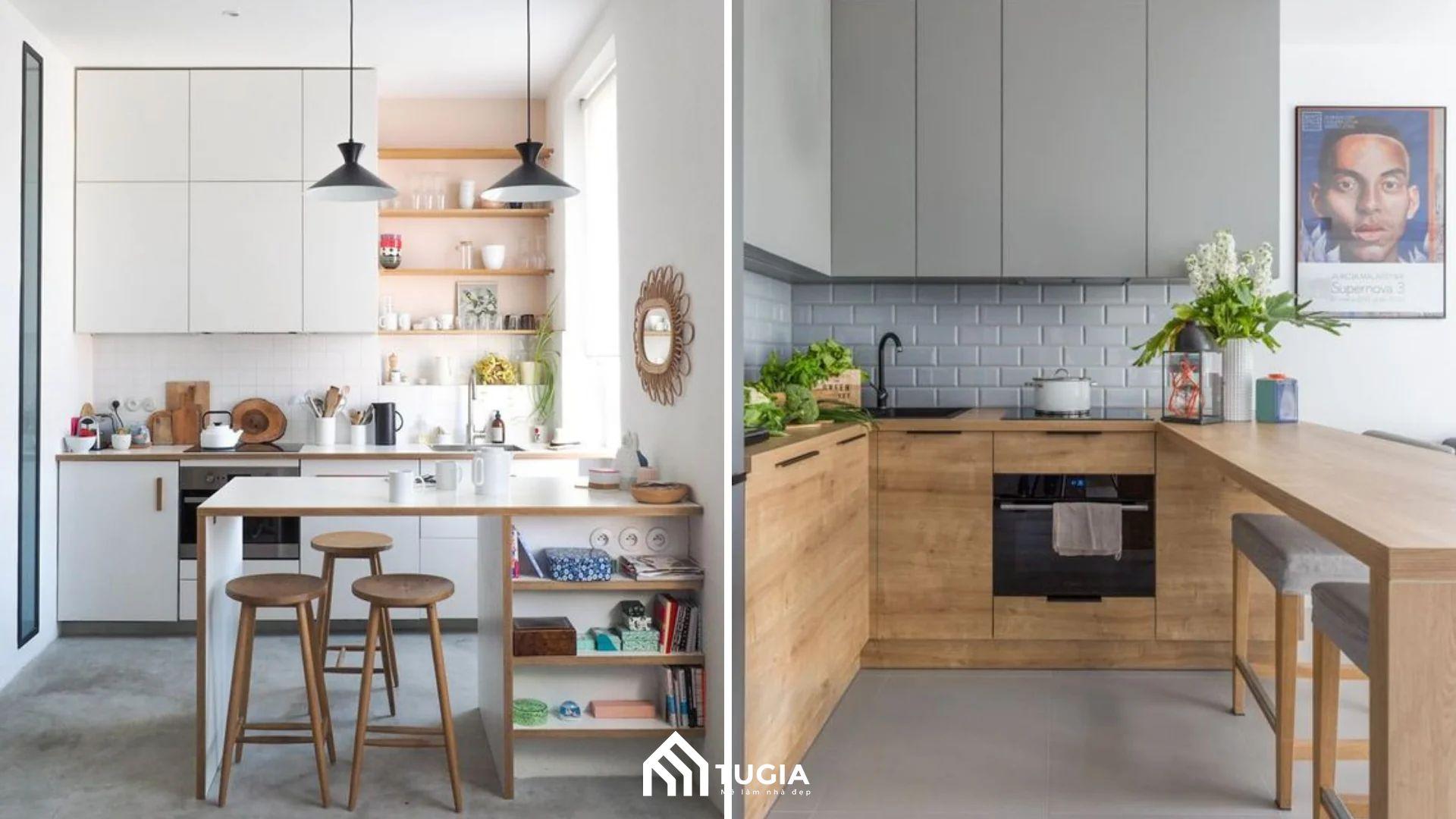 Nên lựa chọn phong cách thiết kế nhà bếp nhỏ đơn giản phù hợp với tổng thể căn nhà để có sự đồng nhất