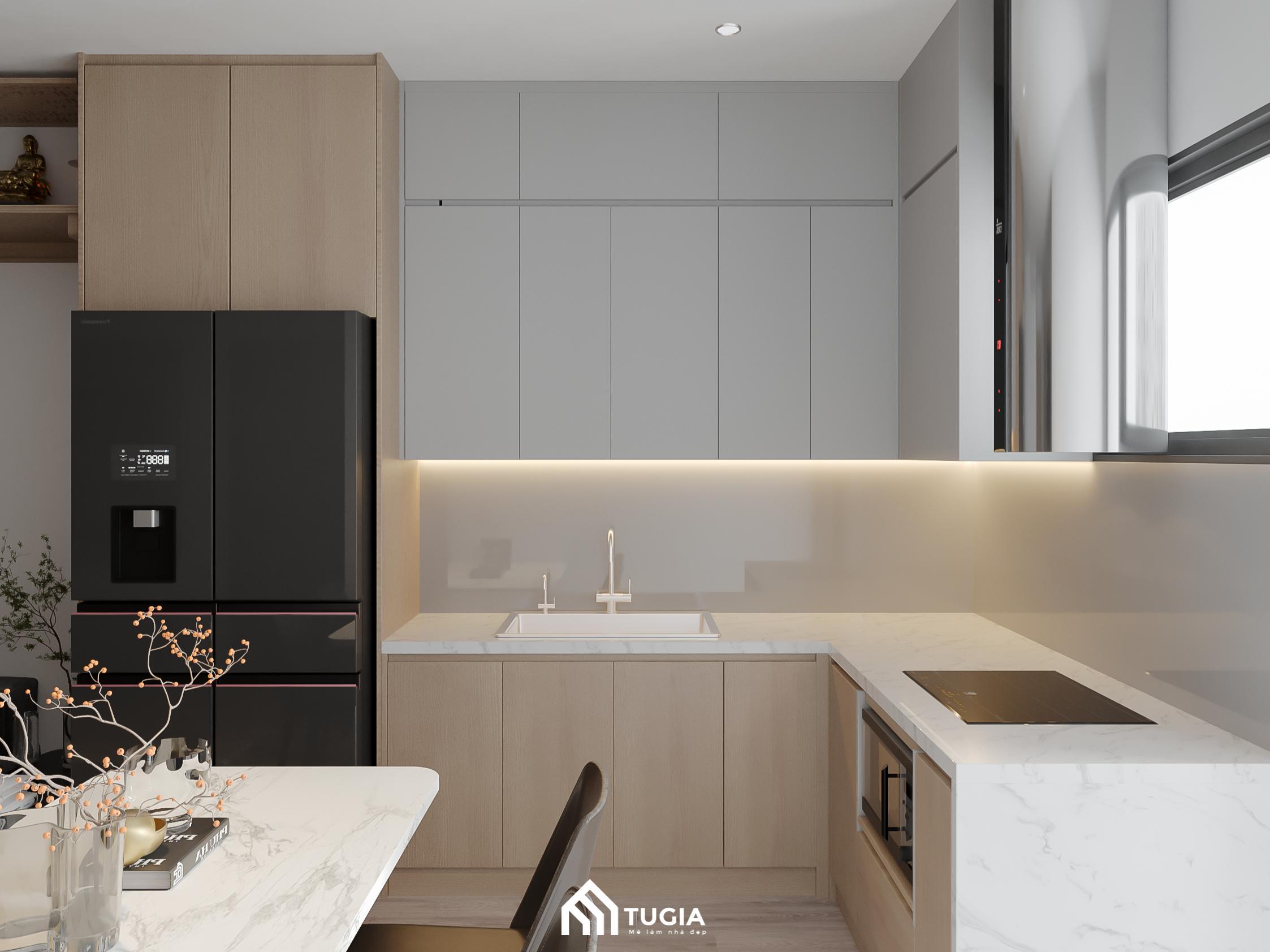 Mẫu thiết kế nhà bếp nhỏ đơn giản cho căn hộ chung cư