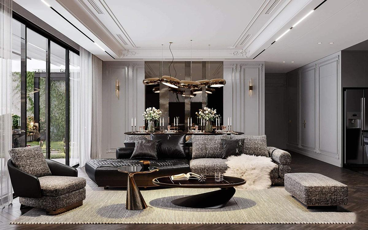 Tận dụng không gian sau ghế sofa để tối ưu công năng và phù hợp với phong thuỷ