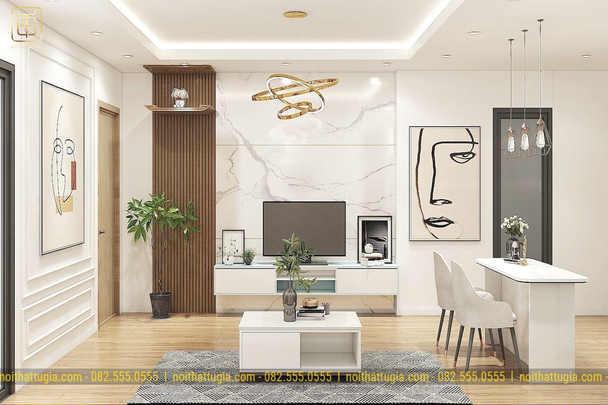 Sang trọng, tinh tế là đặc trưng của phòng khách phong cách hiện đại