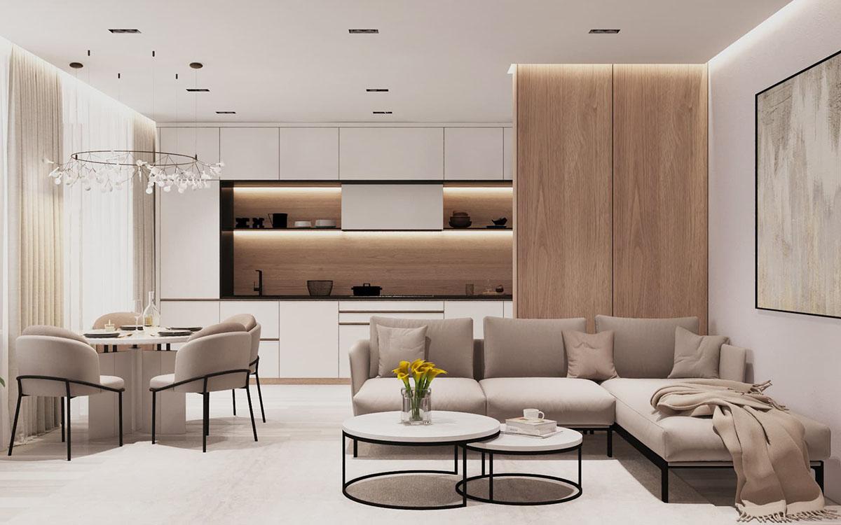 Với thiết kế phòng khách chung cư 40m2 thì đã có thể lựa chọn theo nhiều cách bố trí khác nhau để phù hợp với sở thích cá nhân