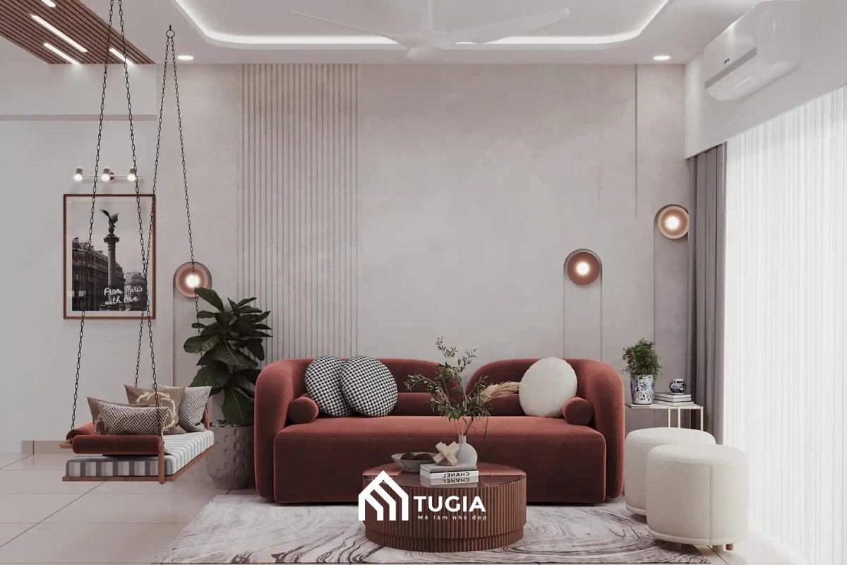 Thiết kế nội thất căn hộ 45m2 thường được thiết kế theo phong cách hiện đại để giúp tăng thêm tính thẩm mỹ cho toàn bộ không gian