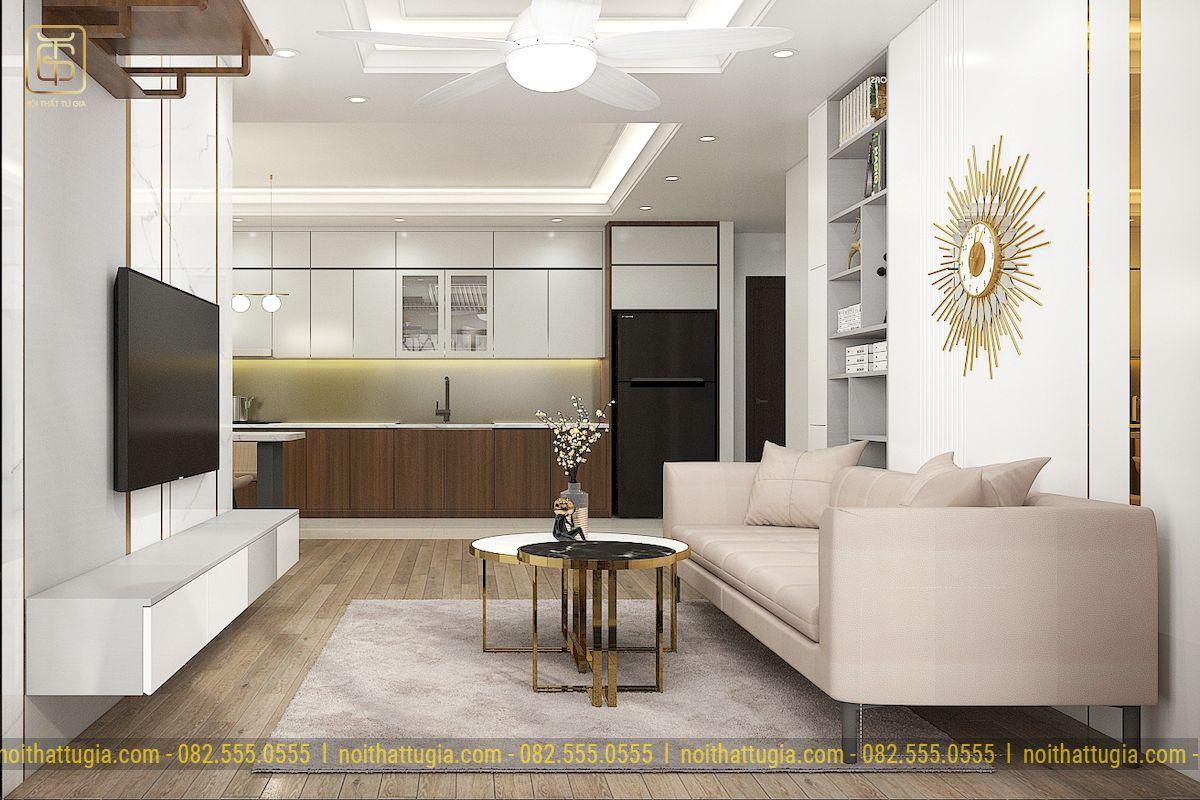 Lựa chọn kích thước đồ nội thất phù hợp với không gian phòng khách chung cư