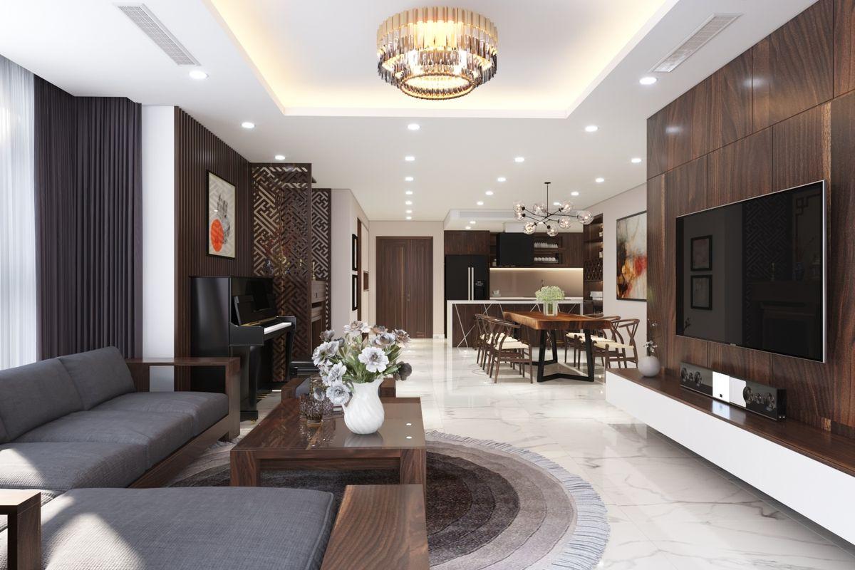 Không gian hiện đại sang trọng với khoong gian chức năng tinh tế