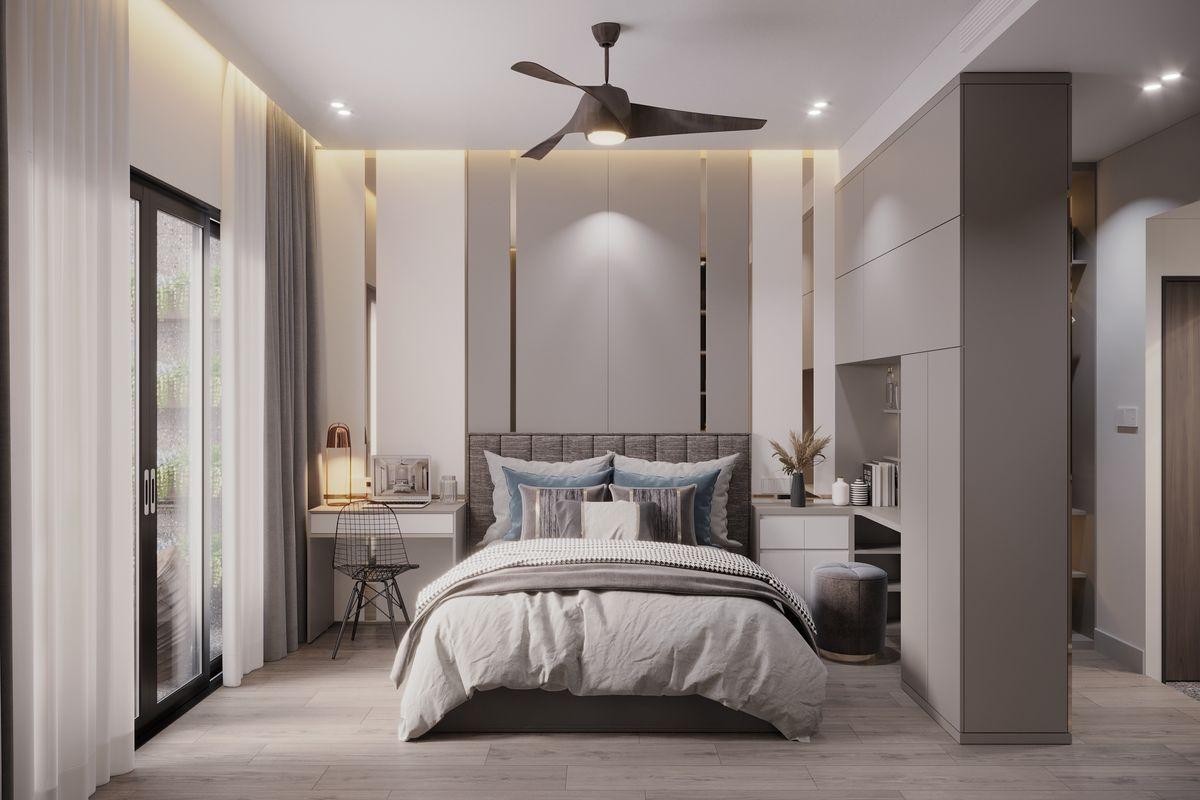 Thiết kế nội thất phòng ngủ chung cư tân cổ điển sẽ phù hợp với những không gian có diện tích lớn và mức đầu tư cao