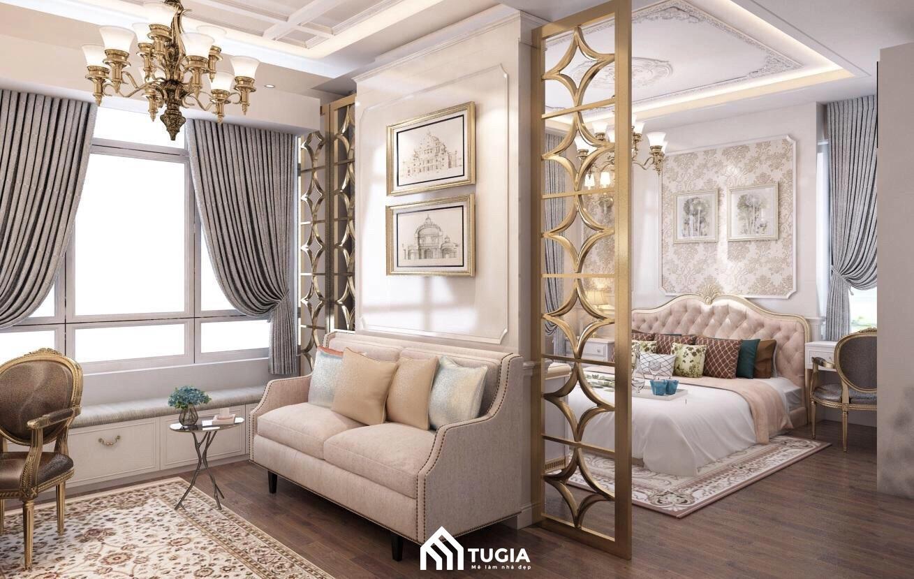 Không gian phòng ngủ ấm cúng thể hiện được đẳng cấp gia chủ