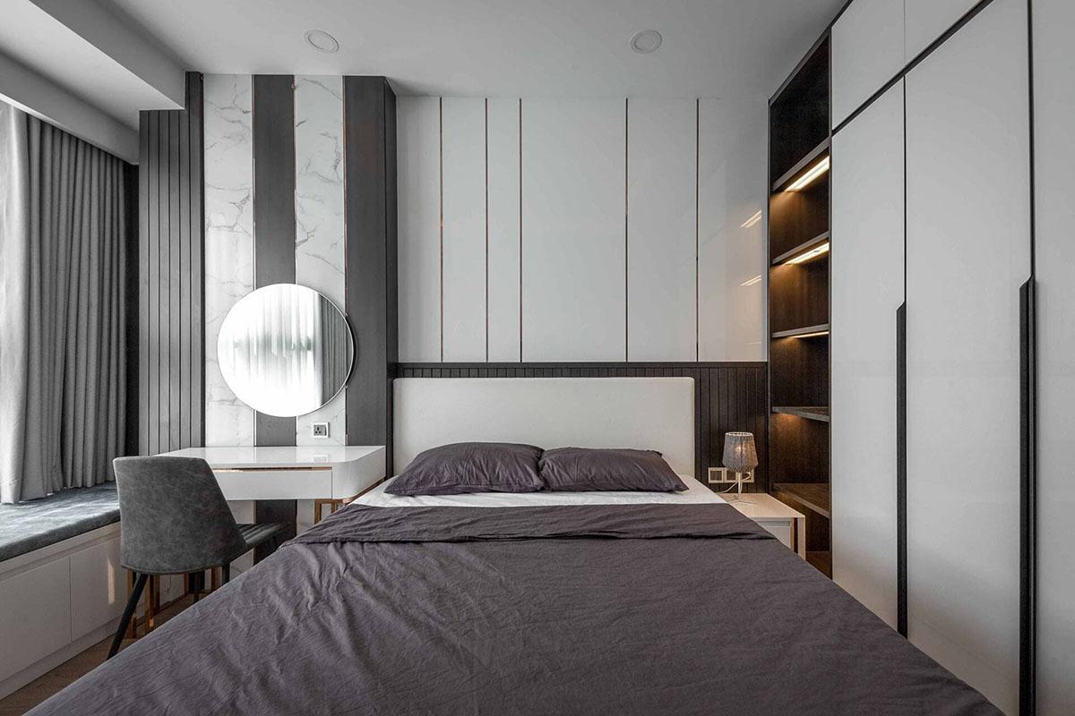 Thiết kế phòng ngủ chung cư 10m2 diện tích nhỏ nên sử dụng những đồ nội thất có kích thước phù hợp
