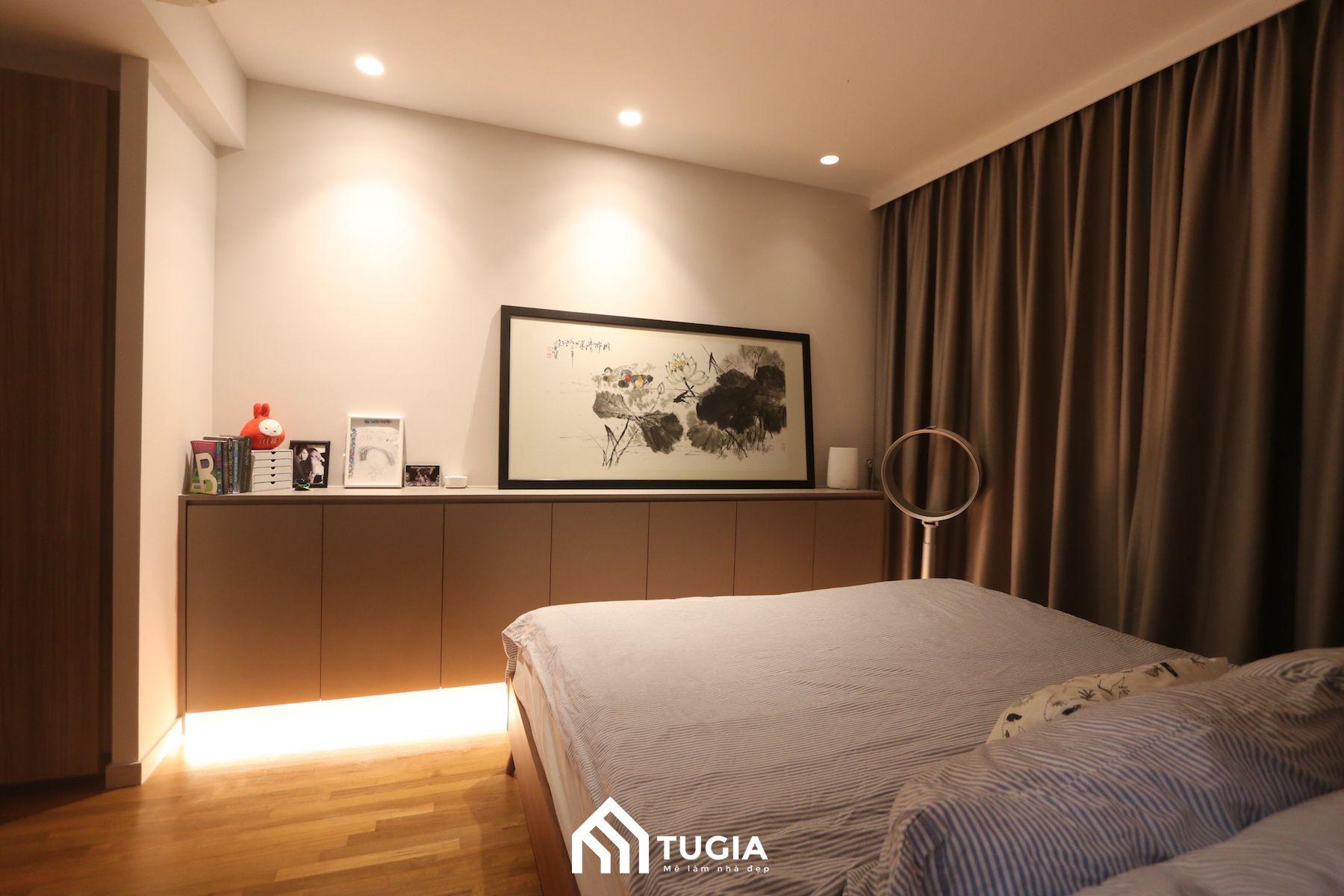 Lắp đặt hệ thống đèn chiếu sáng cho phòng ngủ của nhà ống