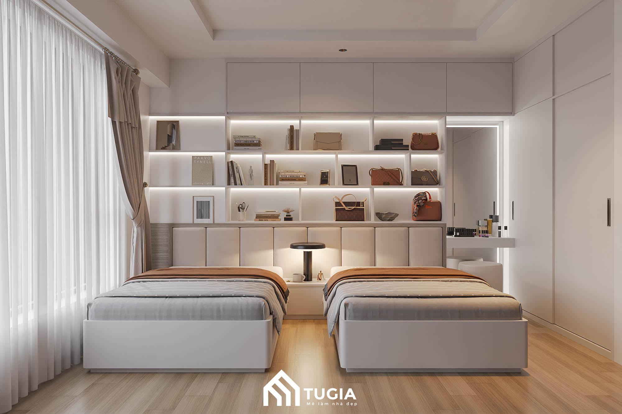 Kết hợp tủ trang trí và tủ treo tường để đáp ứng nhu cầu của các thành viên