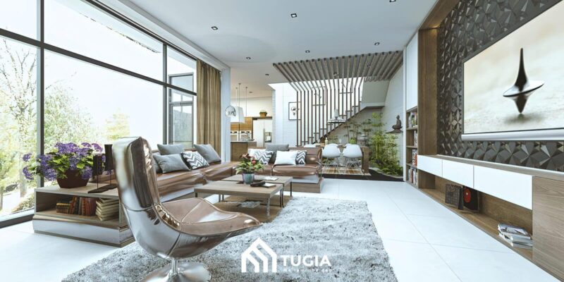Sử dụng vật liệu phù hợp khi thi công nội thất biệt thự góp phần tạo vẻ đẹp sang trọng và bền vững
