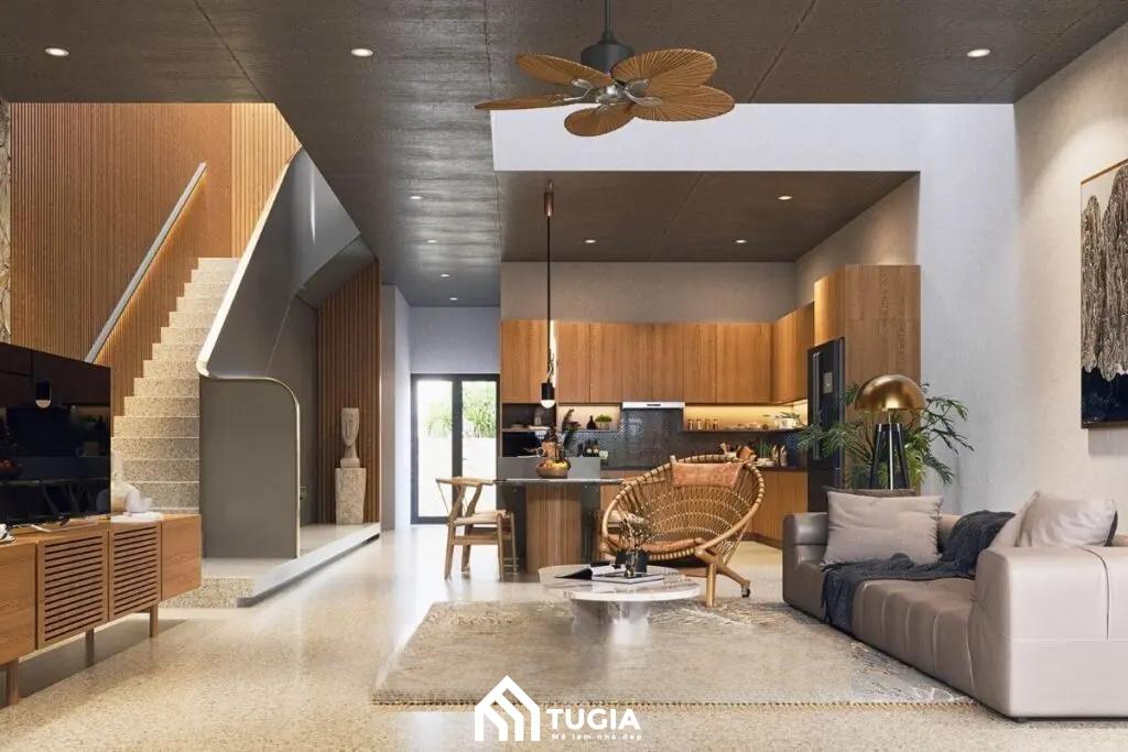 Mẫu thiết kế thi công nội thất biệt thự hiện đại với không gian xanh thư giãn được Nội thất Tứ Gia ưu tiên hàng đầu