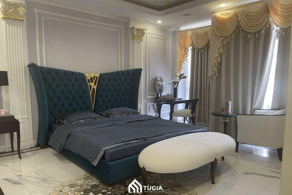 Mẫu thi công nội thất biệt thự tân cổ điển của Chú Giang thu hút với các đường nét họa tiết ấn tượng