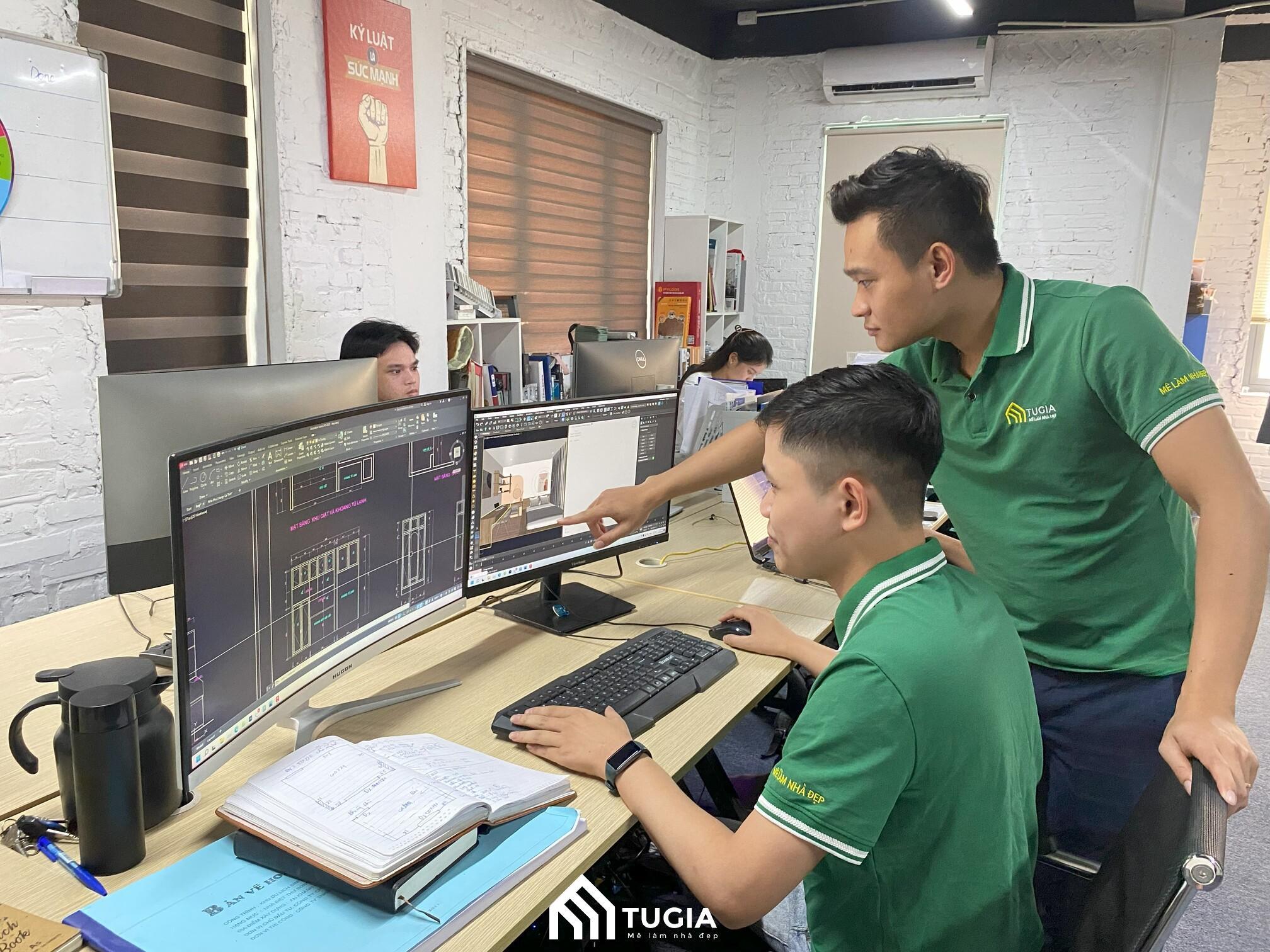 Các kiến trúc sư tiến hành triển khai dự án thiết kế