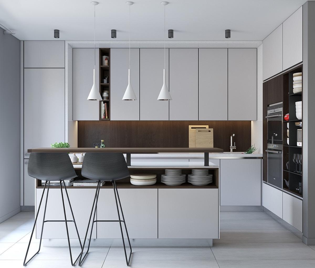 Thiết kế bếp chung cư tối giản ưu tiên công năng sử dụng