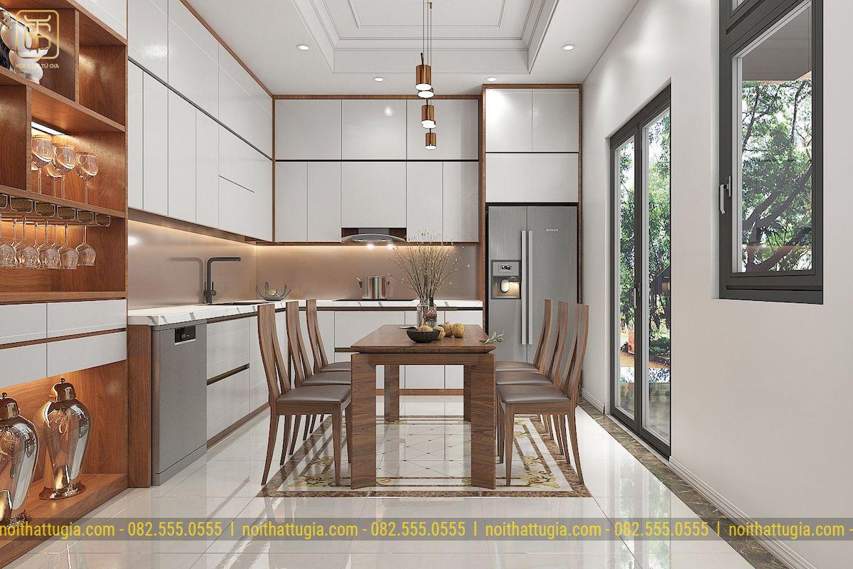 Thiết kế nội thất bếp chung cư phong cách Luxury sẽ không phù hợp với những không gian có diện tich nhỏ