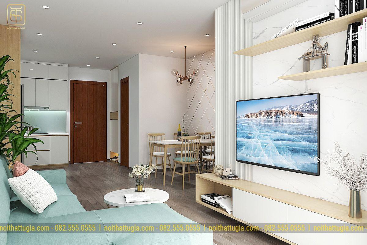 Bố trí không gian sống phù hợp tạo cảm giác thoải mái và ấm cúng cho các thành viên
