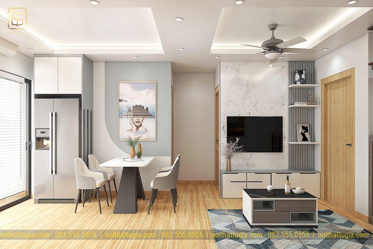 Không gian mở liền mạch, thông thoáng giúp tối đa hóa không gian