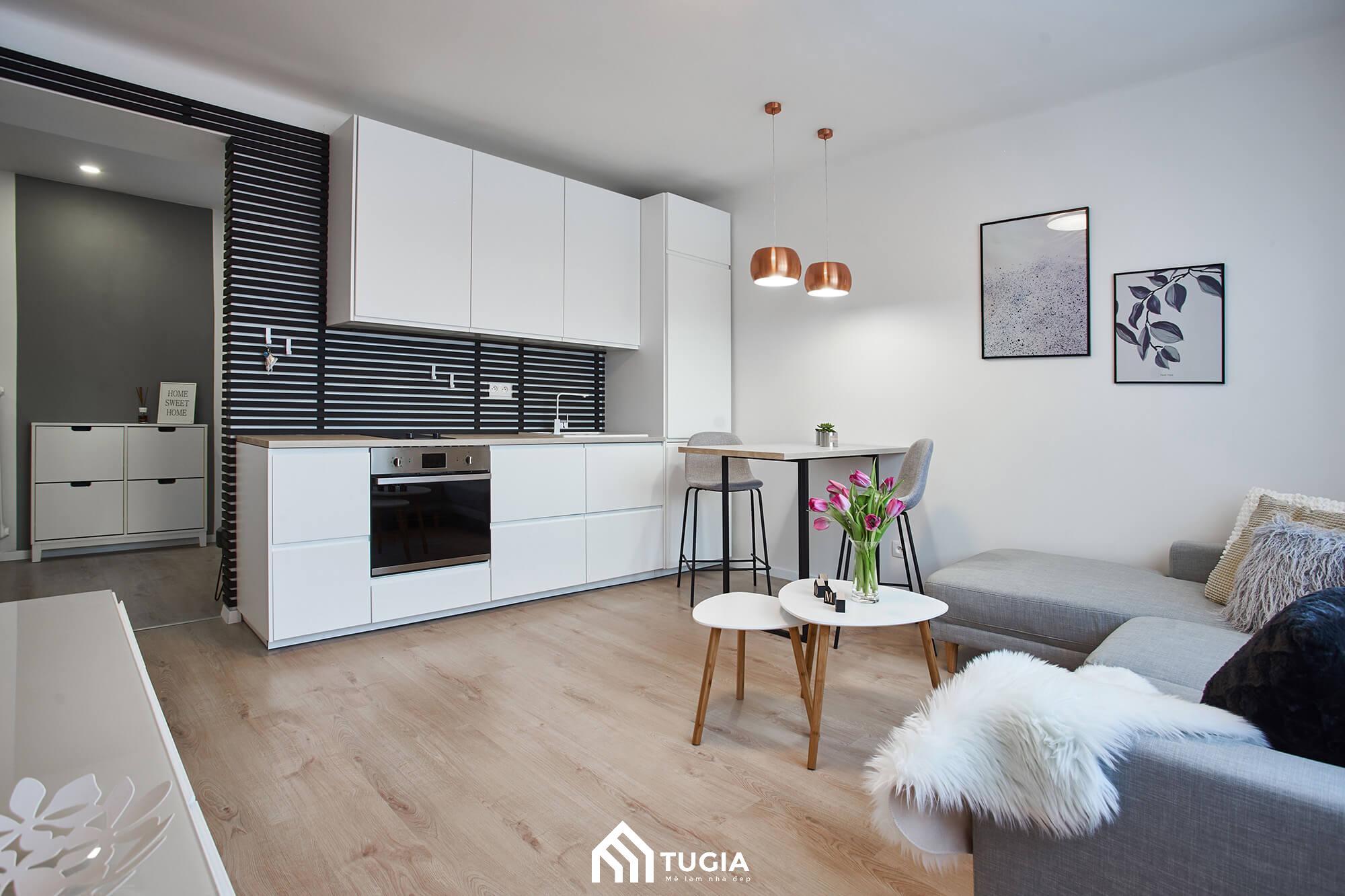 Thiết kế nội thất chung cư 50m2 hợp phong thuỷ mang vận may đến với gia chủ