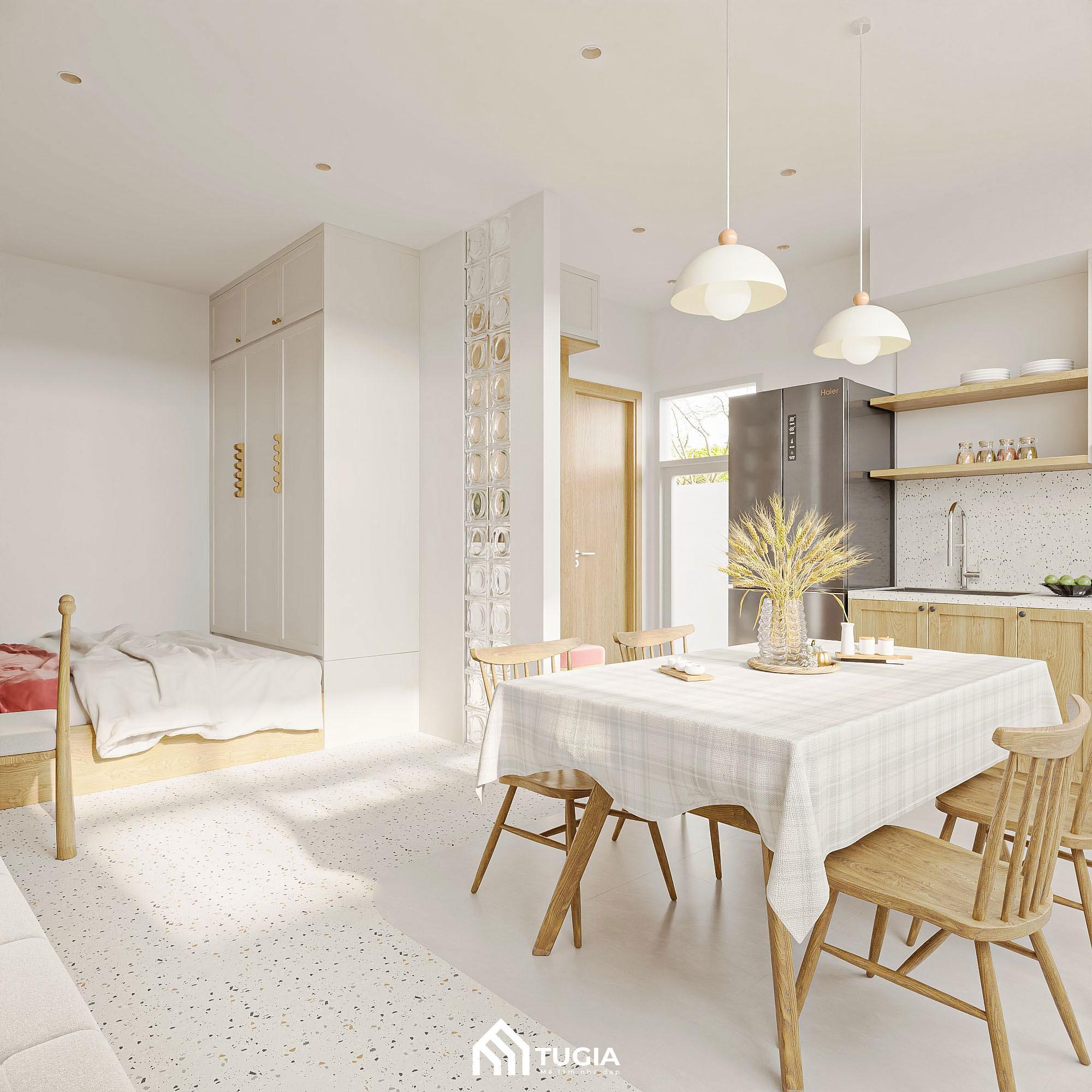 Sơn tường với tone màu sáng đẹp mới lạ, sang trọng và tạo cảm giác rộng rãi hơn