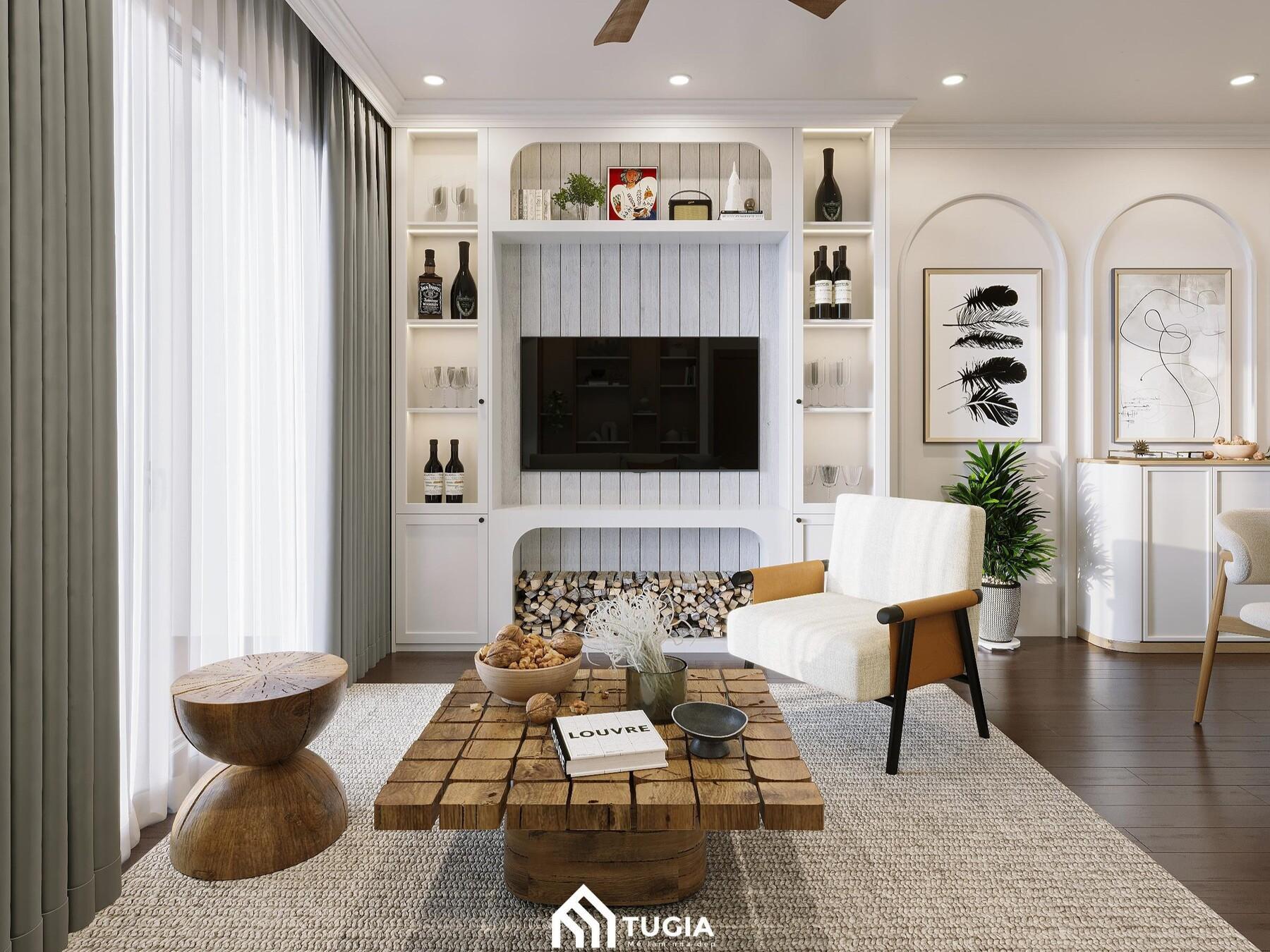 Mẫu thiết kế nội thất căn hộ chung cư 70m2 phong cách Bắc Âu thưởng sử dụng các tone màu sáng như trắng, be,...