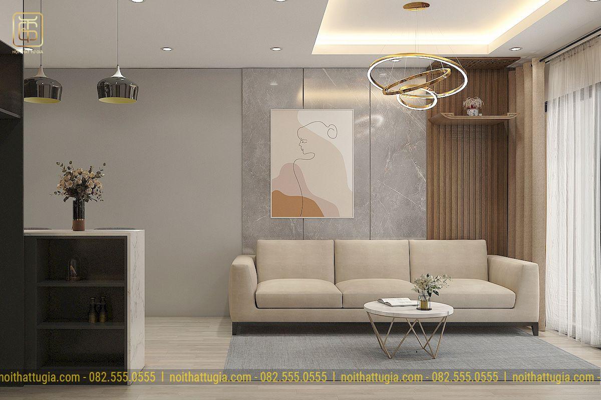 Với căn hộ chung cư 70m2 có 3 phòng ngủ cần giảm diện tích phòng khách xuống để có thể bố trí đầy đủ công năng ở cả 3 phòng ngủ