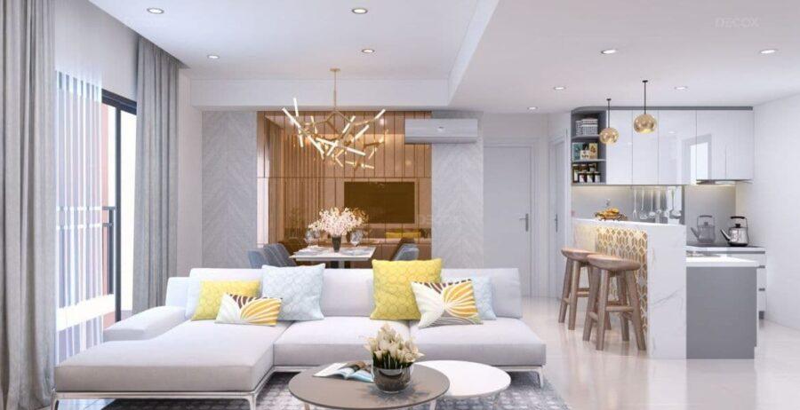 Thiết kế nội thất căn hộ chung cư 85m2 theo phong cách tối giản sẽ lược bỏ hết những chi tiết không cần thiết