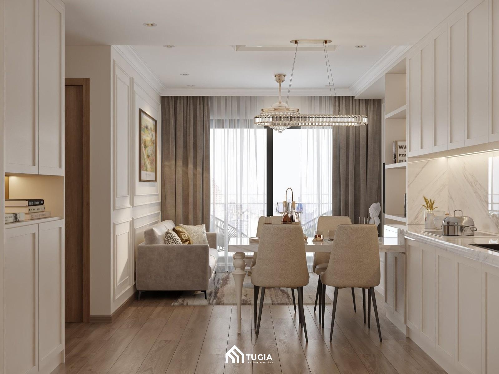 Dự án thiết kế nội thất chung cư tân cổ điển của Chị Ngọc tại Nội thất Tứ Gia