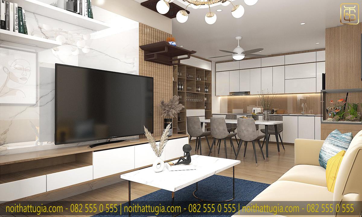 Thiết kế nội thất chung cư tối giản nên bố trí ánh sáng vừa phải, không quá chói mắt