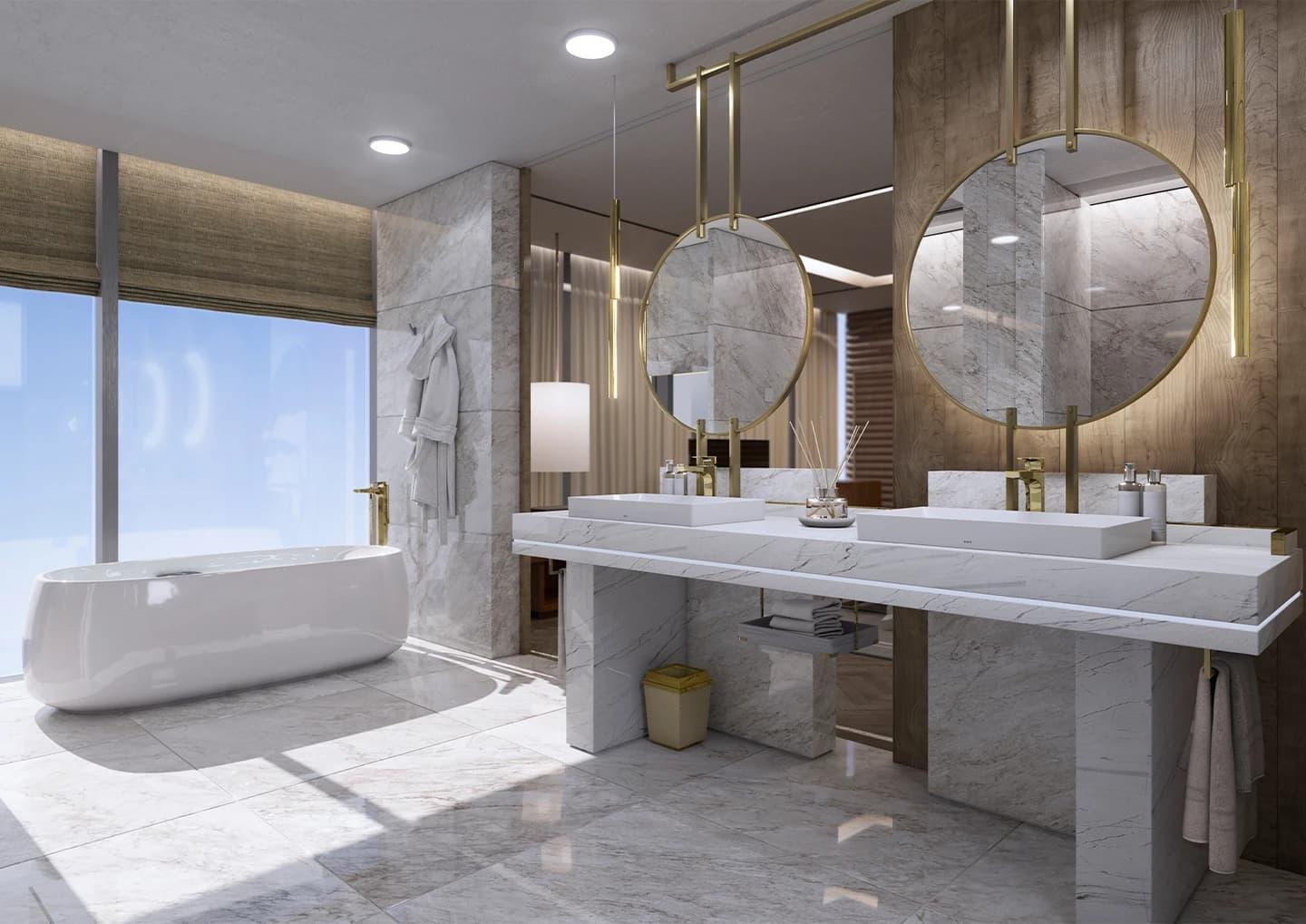Ánh sáng được bố trí khéo léo, nội thất cao cấp được sắp xếp ngăn nắp, gọn gàng