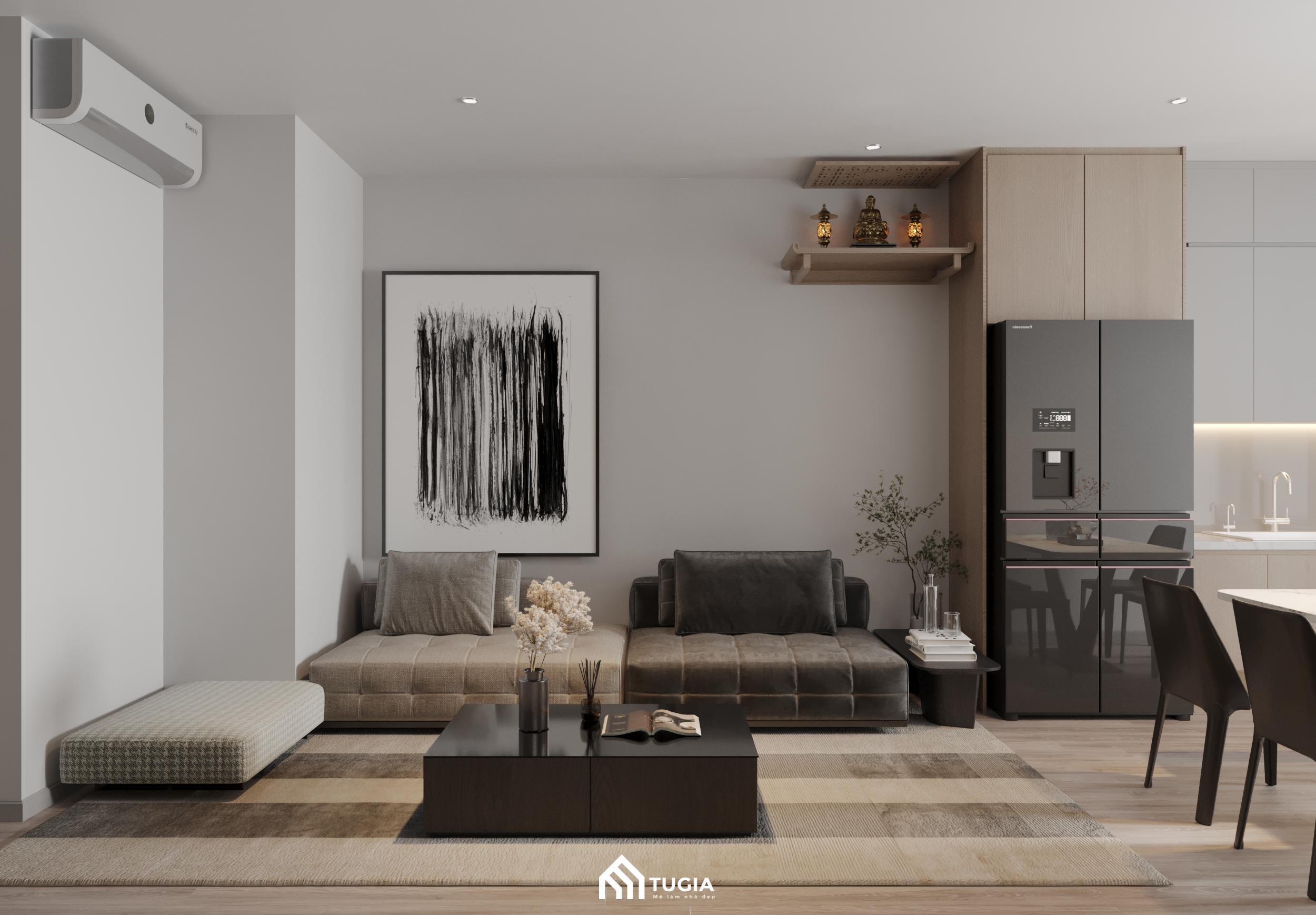 Nếu gia đình cho nhỏ con nên hạn chế chọn sofa nỉ, màu sáng cho phòng khách bởi dễ bám bẩn, phải lau dọn nhiều