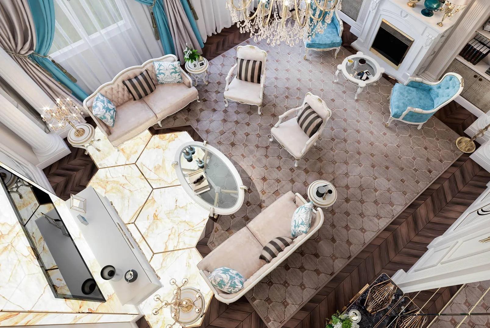 Các chi tiết trong phong cách cổ điển đều được sắp xếp cân bằng, đối xứng nổi bật sự quyền quý, cao sang