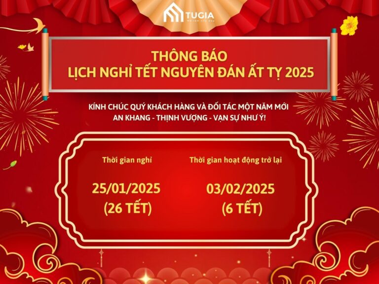Nội thất Tứ Gia thông báo lịch nghỉ Tết Nguyên Đán 2025